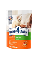 CLUB 4 PAWS PREMIUM сухий раціон для кошенят "З куркою", 300 г