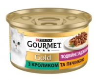 GOURMET Gold. "Подвійне задоволення". З кроликом та печінкою. 85 г