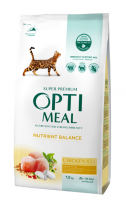 Optimeal Сухий корм з куркою для дорослих котів 1.5 кг