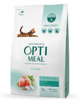 Optimeal Сухий корм з куркою для кошенят 4 кг
