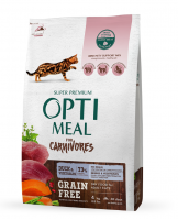 Optimeal Беззерновий сухий корм з качкою та овочами для дорослих котів 4 кг