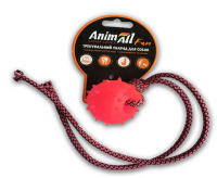 AnimAll Куля з канатом 8 см коралова