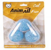 AnimAll набір м'ячиків гліцеринових (3 шт) для котів