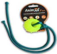 AnimAll Куля з канатом 8 см жовта