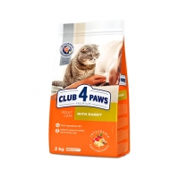 CLUB 4 PAWS PREMIUM сухий раціон для дорослих котів "З кроликом", 2 кг
