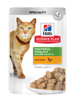 Hill's Science Plan Mature Adult 7+ Senior Vitality Вологий корм для зрілих котів від 7 років, з куркою, пауч, 85г