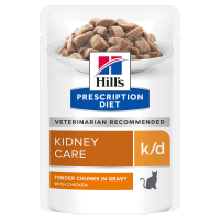 Hill’s Prescription Diet k/d Вологий корм для котів підтримка функції нирок, з куркою, пауч, 85 г