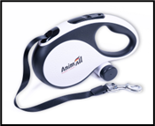 AnimAll рулетка-повідець з диспенсером L до 50 кг/5 метрів біла, MS7016-B, (Х/12/Х)