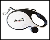 AnimAll рулетка-повідець з диспенсером S до 15 кг/3 метрів біла, MS7016-B, (Х/12/Х)