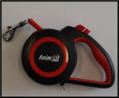 AnimAll рулетка-поводок REFLECTOR до 25кг/5метра M Червоний-чорний MS7110-5M