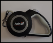 AnimAll рулетка-поводок REFLECTOR до 50кг/5метра L Сірий-чорний MS7110-5M