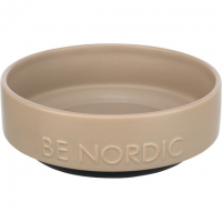 TX-24526 BE NORDIC миска кермічна/гумова кромка, 0.5л/16см, сіро-коричнев