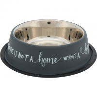 TX-25144 миска,нержав.сталь,з гумовою кромкою,0.9л/23см,сірий