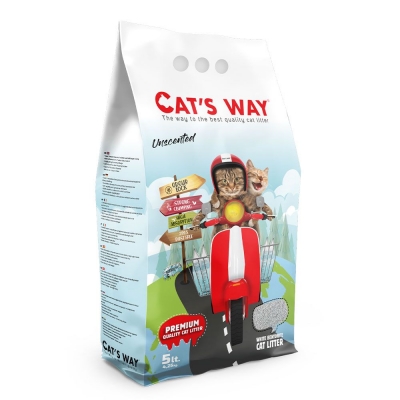 Бентонітовий наповнювач CAT'S WAY натуральний білий,  5л