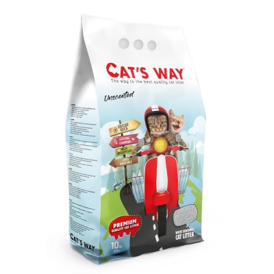 Бентонітовий наповнювач CAT'S WAY натуральний білий,  10л