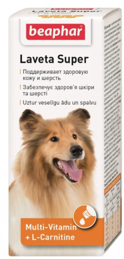 Laveta Super від линьки, для здорової шкіри та гарної блискучої шерсті собак