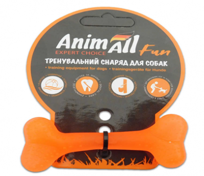 AnimAll Кістка 8 см помаранчева