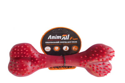 AnimAll Кістка 25 см червона