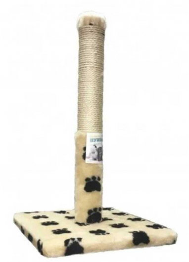 Драпак - "Пухнастики" стовпчик на підставці  з лапками, бежева (джут)