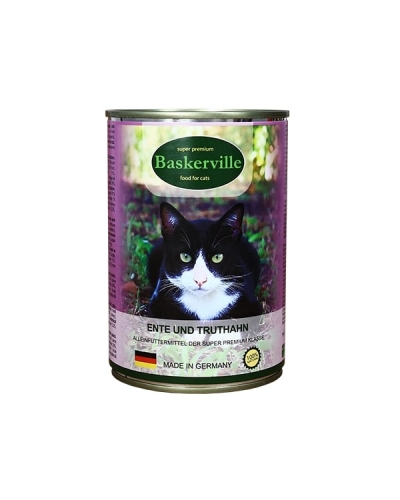 Baskerville Корм для котів Качка та індик, 400 г