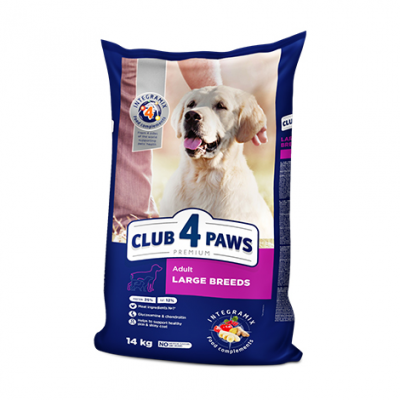 CLUB 4 PAWS PREMIUM для дорослих собак великих порід, 14 кг