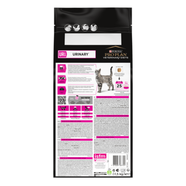 PRO PLAN® UR URINARY. Ветеринарна дієта для котів для розчинення та зниження утворення струвітних каменів. 1,5 кг