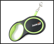Анімалл рулетка-поводок до 25кг/5метрів М Салатово-чорний