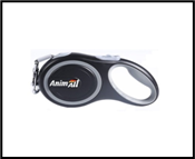 Анімалл рулетка-поводок до 50кг/5метрів L Сірий-чорний