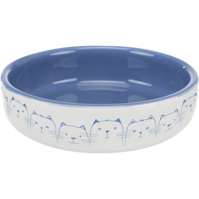 TX-24770 миска неглибока,кераміка,0.3л/15см,блакитний/білий
