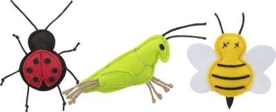 TX-41119 комахи, для кішок, фетр, 11 см (3шт)