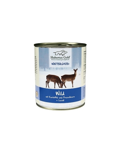 Hubertus Gold Wild mit Kartoffel Дичина з картоплею, брусницею та лляною олією, 800 г